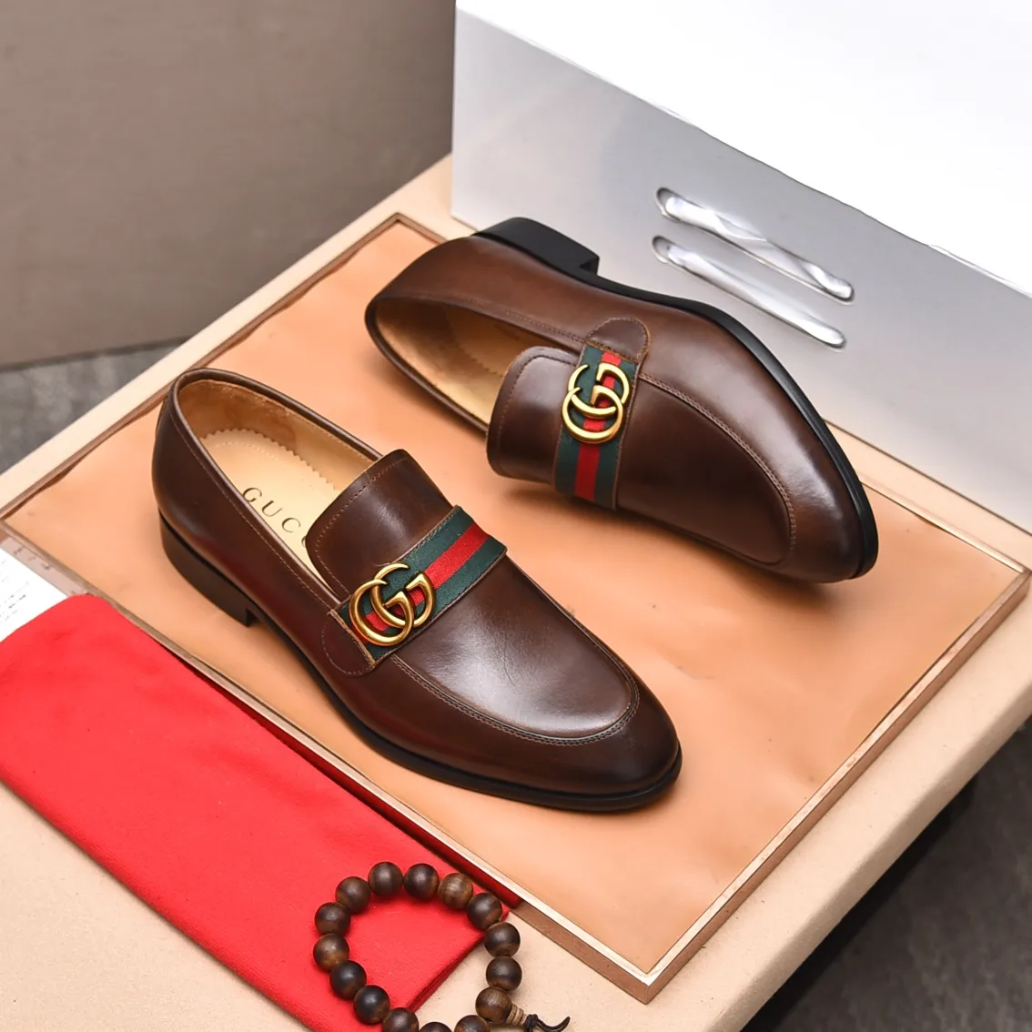 Men's shoes💰540📛📛Original (water-dyed cowhide) Gucci GUCCI official website formal shoes🌀 Italian🇮🇹imported cowhide➕top imported water-dyed cowhide lining💋Finely handmade original bottom, the real thing looks better when photographed in person Standard size 38-44